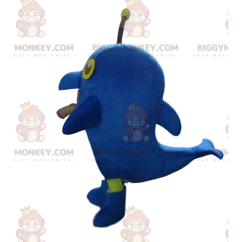 Costume de mascotte BIGGYMONKEY™ de dauphin bleu géant, costume