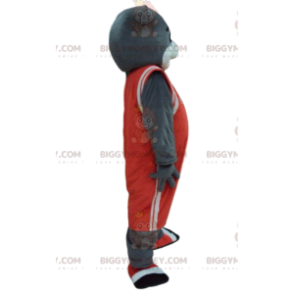 BIGGYMONKEY™ Mascot Costume of Gray Bear in Basketball Outfit
