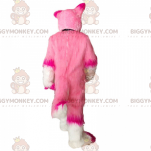 Kostium maskotka biało-różowy pies BIGGYMONKEY™, kostium psa