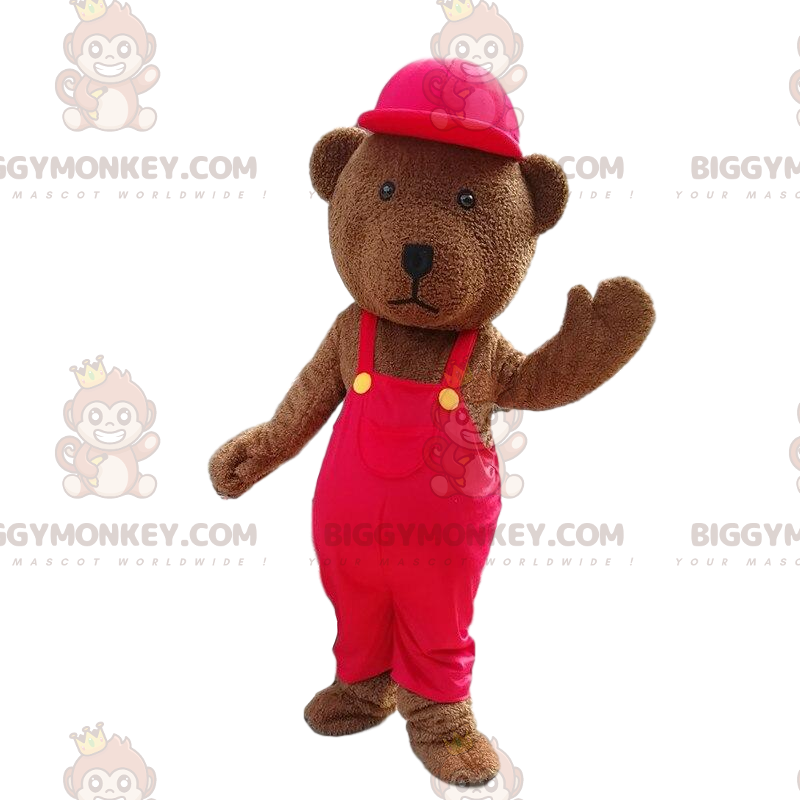 BIGGYMONKEY™ mascottekostuum van bruine teddybeer gekleed in