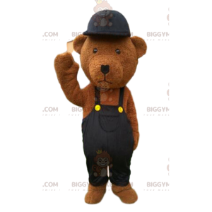 Costume de mascotte BIGGYMONKEY™ de nounours marron habillé en