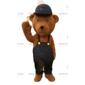 Costume de mascotte BIGGYMONKEY™ de nounours marron habillé en