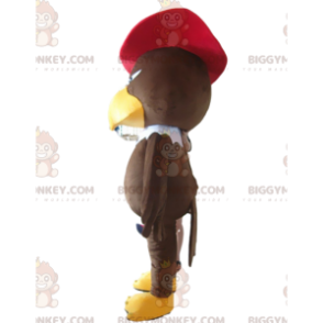 Fato de mascote BIGGYMONKEY™ de águia com chapéu de pirata