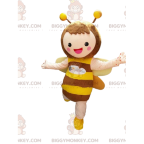 Costume de mascotte BIGGYMONKEY™ d'abeille très souriante