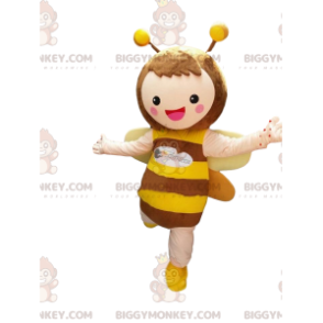 Disfraz de mascota de BIGGYMONKEY™ de abeja muy sonriente