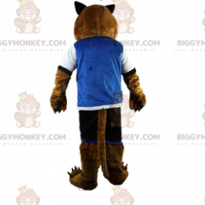 Tiger BIGGYMONKEY™ Mascot Costume Dressed In Sportswear, Feline