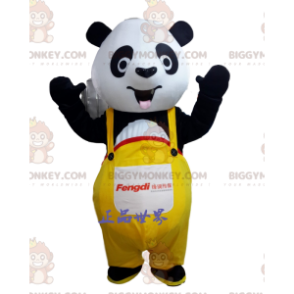 BIGGYMONKEY™ Costume da mascotte Panda bianco e nero con tuta