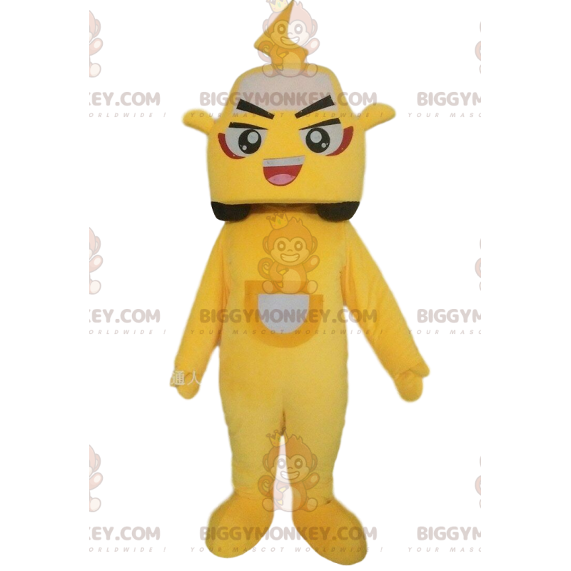 Yellow car BIGGYMONKEY™ mascot costume, automobile costume –