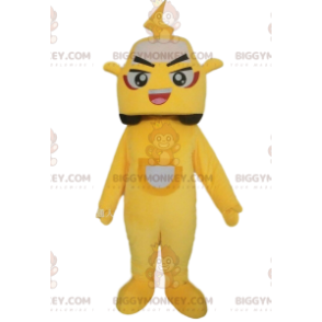 Traje de mascote de carro amarelo BIGGYMONKEY™, traje de