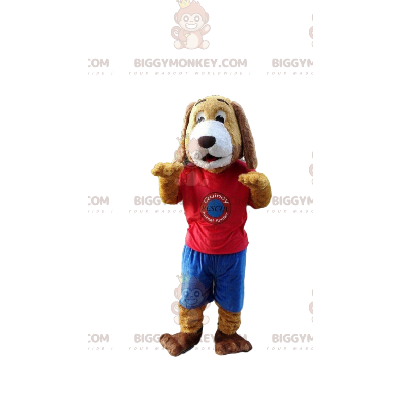 Ruskeavalkoinen koiran BIGGYMONKEY™ maskottiasu