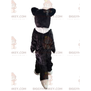 Costume de mascotte BIGGYMONKEY™ de chien noir et blanc