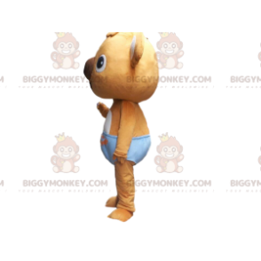 Traje de mascote de coala marrom BIGGYMONKEY™ com cueca azul