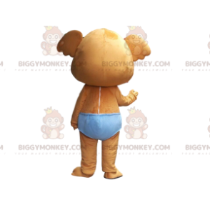 Costume de mascotte BIGGYMONKEY™ de koala marron avec un slip