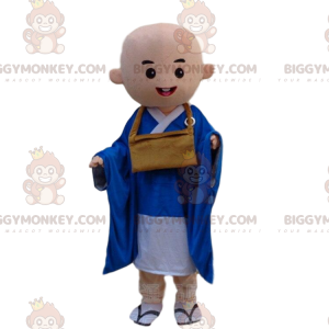 BIGGYMONKEY™ Mascotte kostuum voor kale boeddhistische monnik