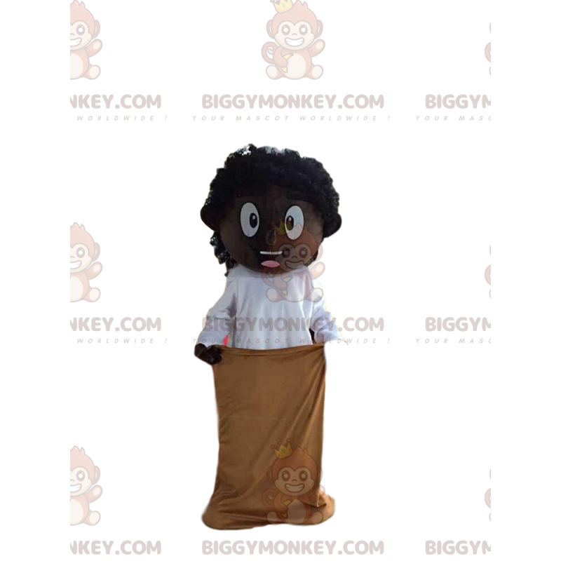 Afrikansk pojke BIGGYMONKEY™ maskotdräkt, afrikansk barndräkt -