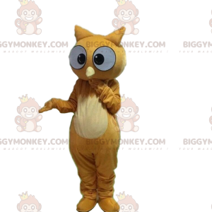 Kostým maskota BIGGYMONKEY™ úžasně vypadající hnědé sovy
