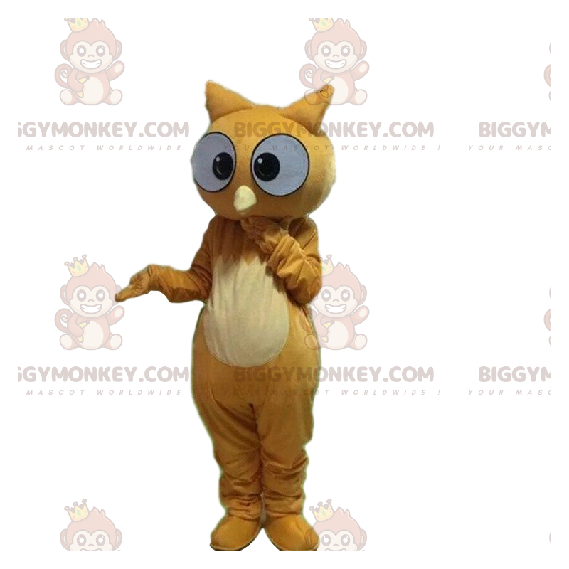 Disfraz de mascota BIGGYMONKEY™ de búho marrón de aspecto