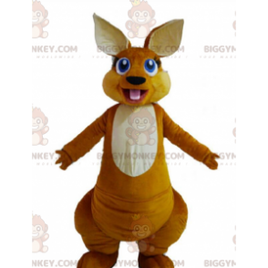 Costume de mascotte BIGGYMONKEY™ de kangourou marron avec de