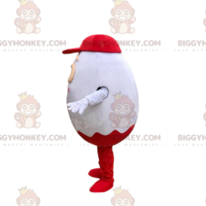 BIGGYMONKEY™ mascot costume of Kinder egg, famous white and red