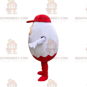 BIGGYMONKEY™ mascottekostuum van Kinder ei, beroemd wit en rood