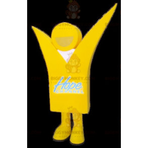 Costume da mascotte uomo giallo sorridente BIGGYMONKEY™ -