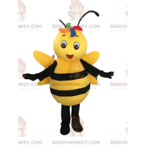 Disfraz de mascota BIGGYMONKEY™ abeja amarilla y negra, disfraz