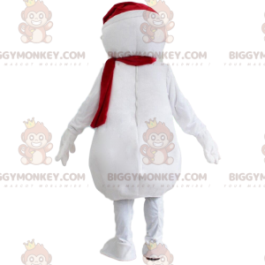 BIGGYMONKEY™ Costume mascotte pupazzo di neve bianco gigante