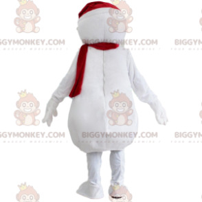 BIGGYMONKEY™ Costume mascotte pupazzo di neve bianco gigante