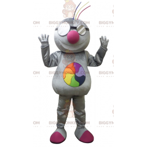 Costume de mascotte BIGGYMONKEY™ gris métallique pour une