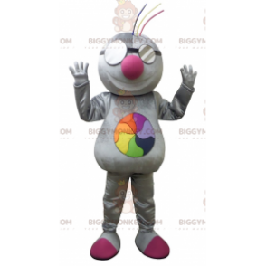 Costume de mascotte BIGGYMONKEY™ gris métallique pour une