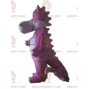 Costume da mascotte drago rosa BIGGYMONKEY™, costume da