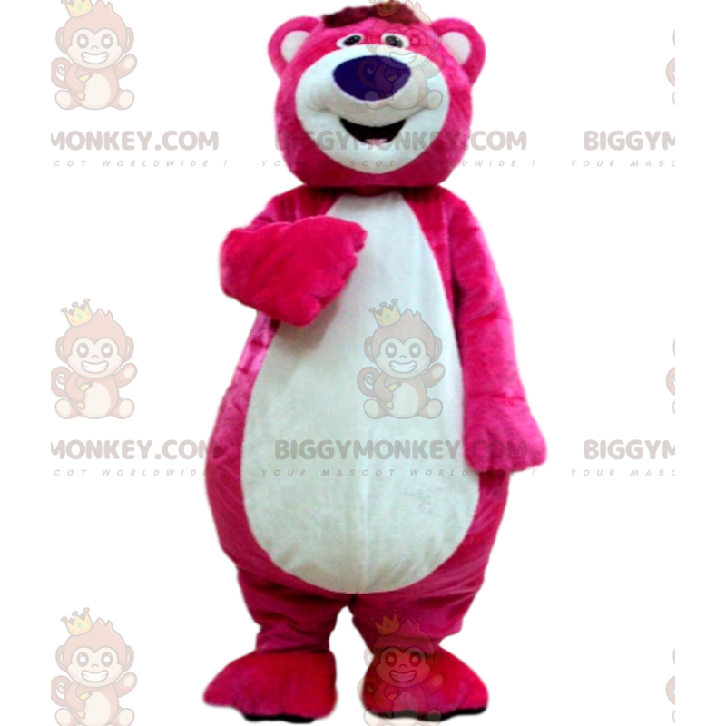 BIGGYMONKEY™ maskotdräkt av Lotso, den elaka rosa björnen från