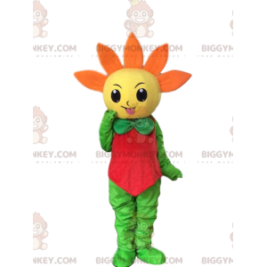 Kæmpe gul og orange blomst BIGGYMONKEY™ maskotkostume