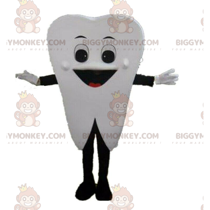 Costume da mascotte BIGGYMONKEY™ con dente bianco gigante