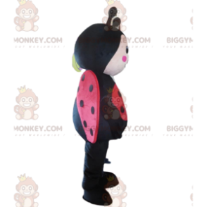 Costume de mascotte BIGGYMONKEY™ de coccinelle rouge et noire
