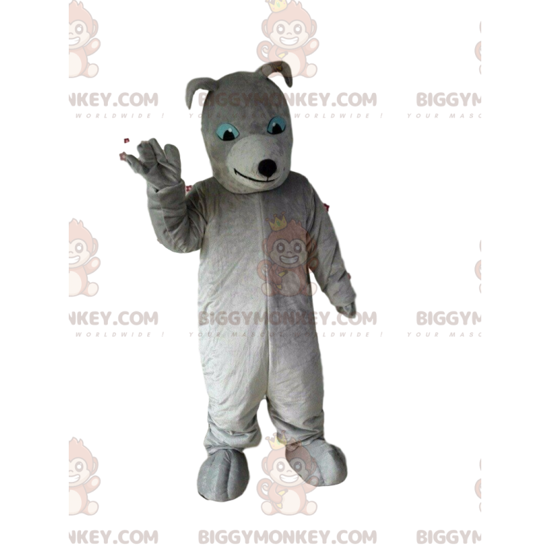 Costume mascotte BIGGYMONKEY™ cane grigio completamente