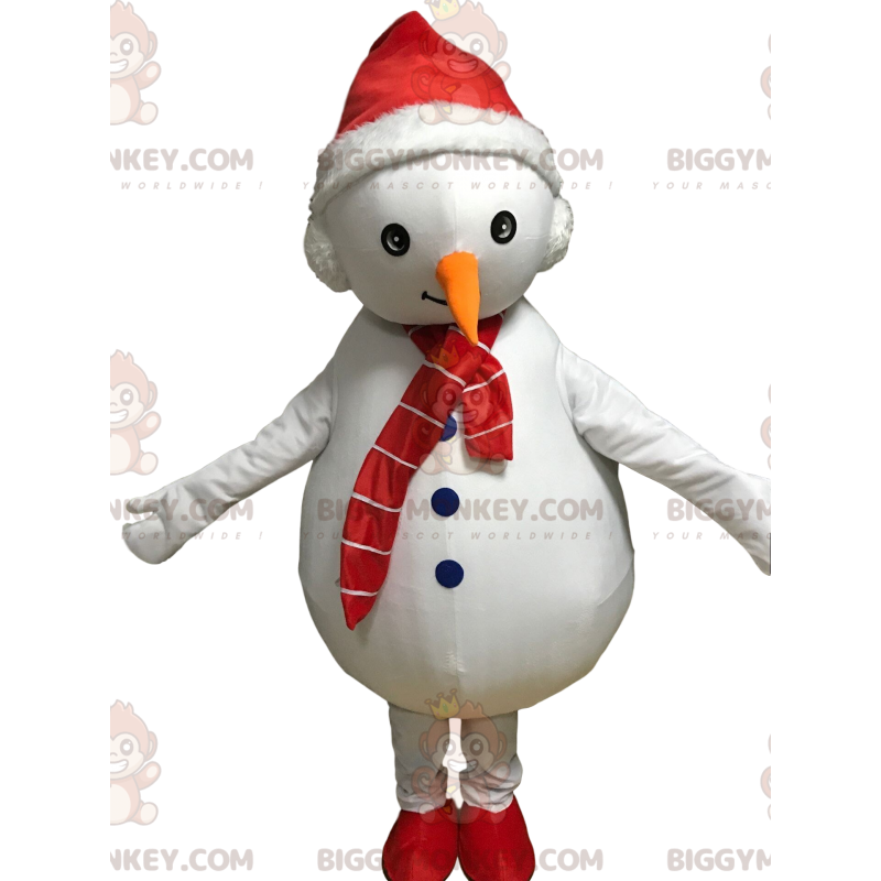 Traje de mascote de boneco de neve branco BIGGYMONKEY™ com