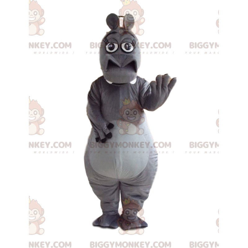 BIGGYMONKEY™ mascot costume of Gloria, the famous hippopotamus