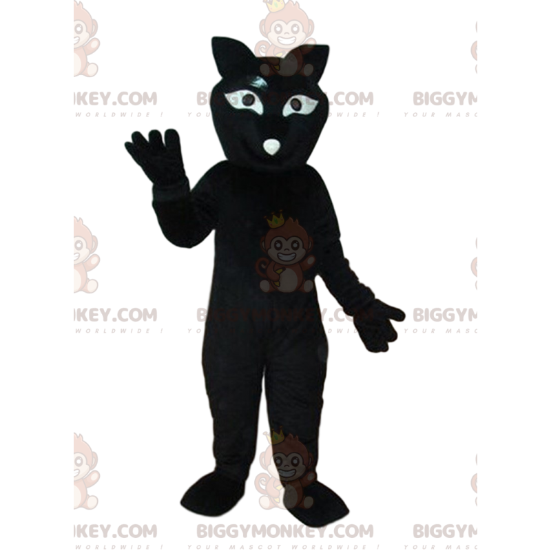 Black Cat BIGGYMONKEY™ maskotdräkt, jätteplyschkattdräkt -