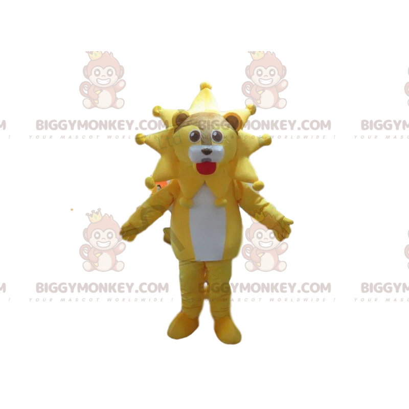 Kostým maskota BIGGYMONKEY™ lva s hřívou ve tvaru hvězdy