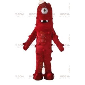 Disfraz de mascota BIGGYMONKEY™ de monstruo cíclope rojo, muy