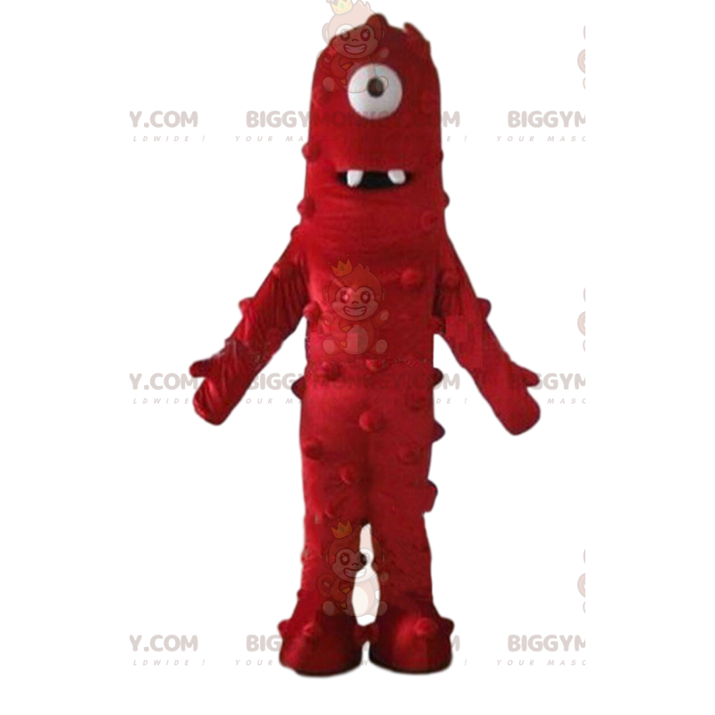 Disfraz de mascota BIGGYMONKEY™ de monstruo cíclope rojo, muy