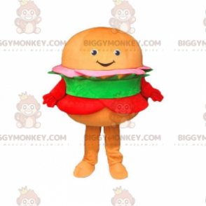 Costume da mascotte hamburger arancione BIGGYMONKEY™, costume