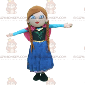 Costume de mascotte BIGGYMONKEY™ de princesse avec des tresses