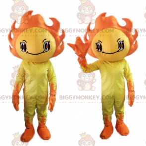 Costume da mascotte BIGGYMONKEY™ sole giallo e arancione