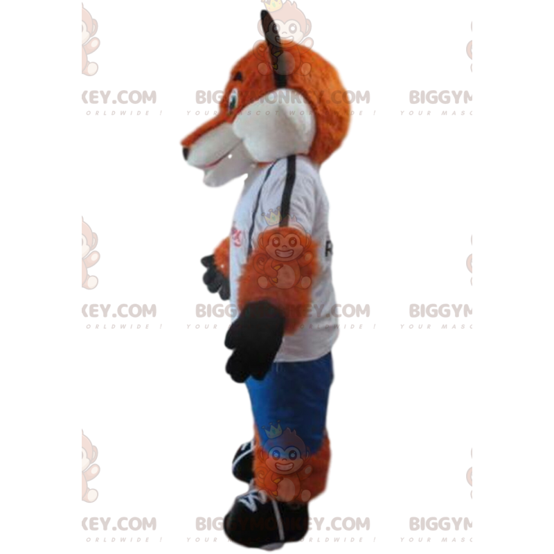 Costume de mascotte BIGGYMONKEY™ de renard orange et blanc en