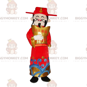 Costume da mascotte uomo asiatico BIGGYMONKEY™, Dio della