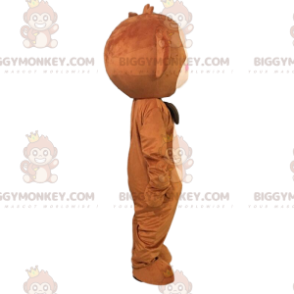 Traje de mascote de macaco marrom bonito e elegante