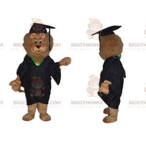 Traje de mascote de leão marrom BIGGYMONKEY™ vestido como um