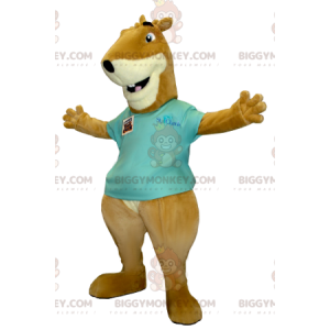 Costume de mascotte BIGGYMONKEY™ de marmotte marron et blanche